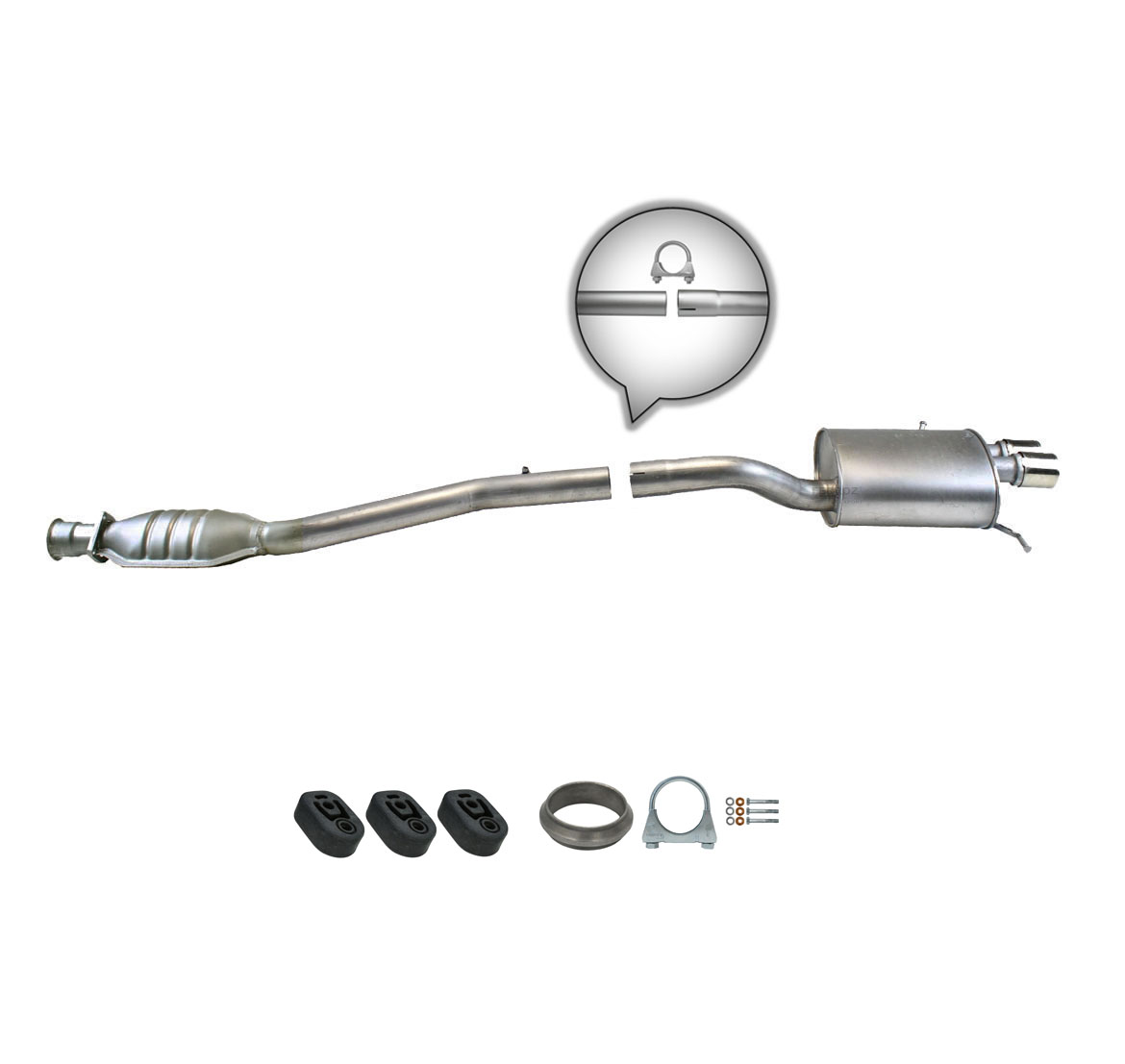 Tłumik końcowy do Mercedes CL203 05/2002 - 05/2008